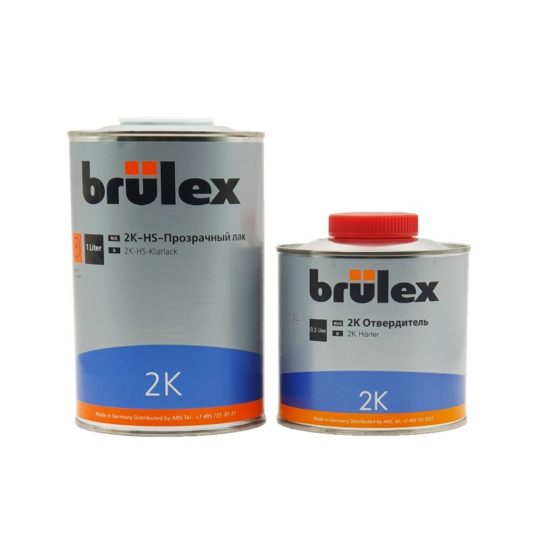 Лак Brulex(Брюлекс) 2K-HS Прозрачный  Премиум, 1л + отвердитель 30000501
